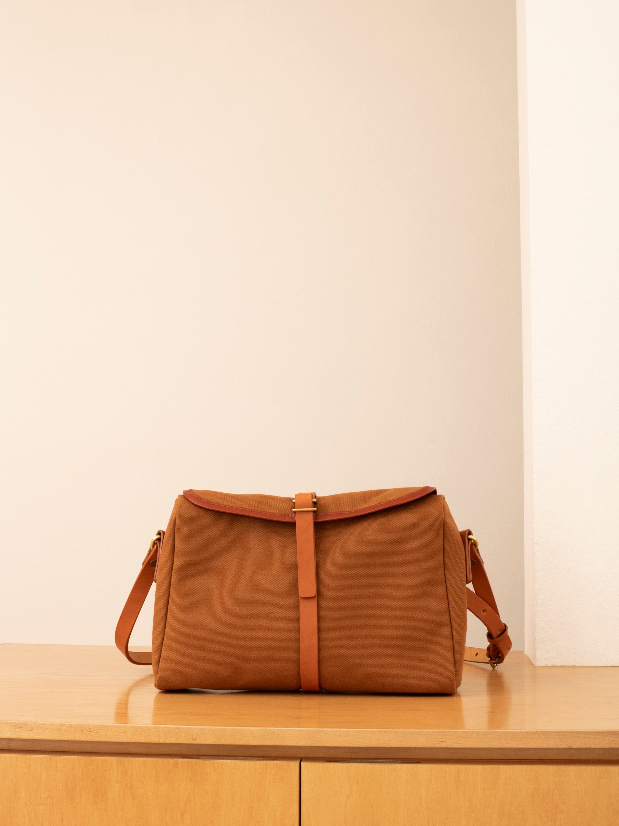 Satchel - Persimmon & Tan